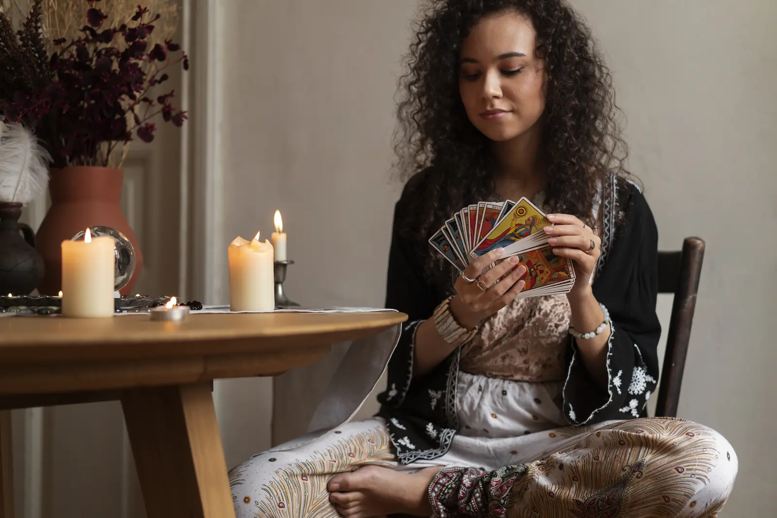 Lectura de tarot relacionada con crecimiento profesional